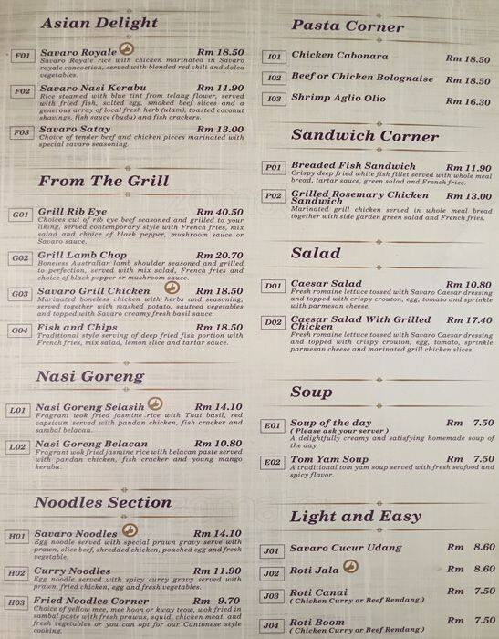 Savaro Menu, Menu for Savaro, Setia Alam, Selangor Zomato Malaysia