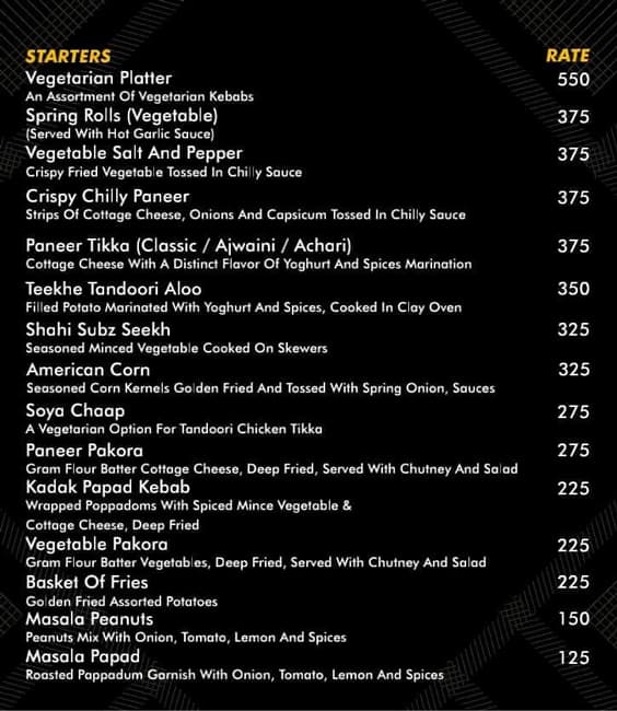Menu at Splash Country Inn & Suites By Radisson, Kota