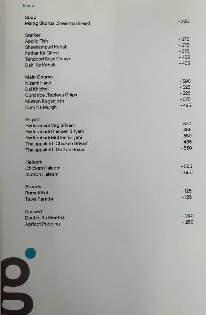 loka restaurant by green park hotel bangalore menu