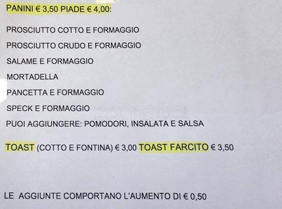 Menu di Caipiroska 