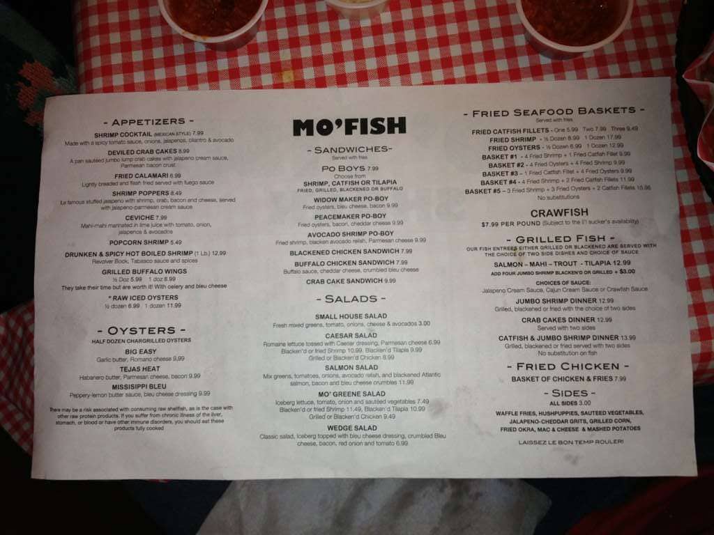 Mo'Fish Menu, Menu for Mo'Fish, Keller, Keller Urbanspoon/Zomato