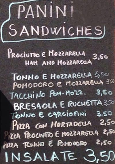 Menu di Gastronomia Sant'Eustachio 