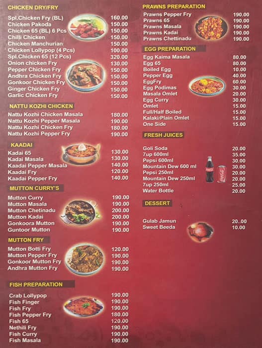 Menu at Sri Annapoorna Andhra Mess & Catering services, Chennai, No 9