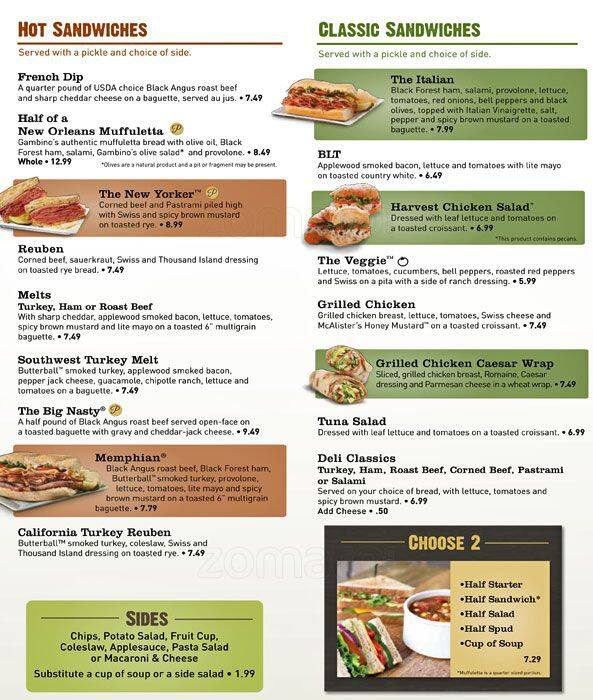 McAlister's Deli, Rosenberg, Houston - Urbanspoon/Zomato