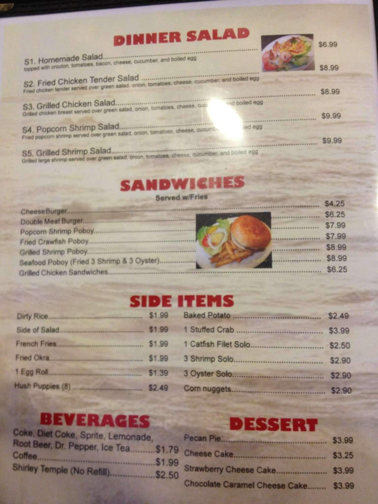 Menu at Red River Seafood & Steakhouse, Pineville