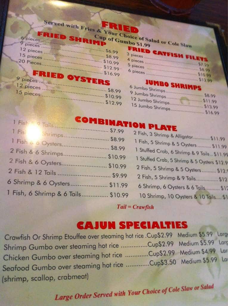 Menu at Red River Seafood & Steakhouse, Pineville