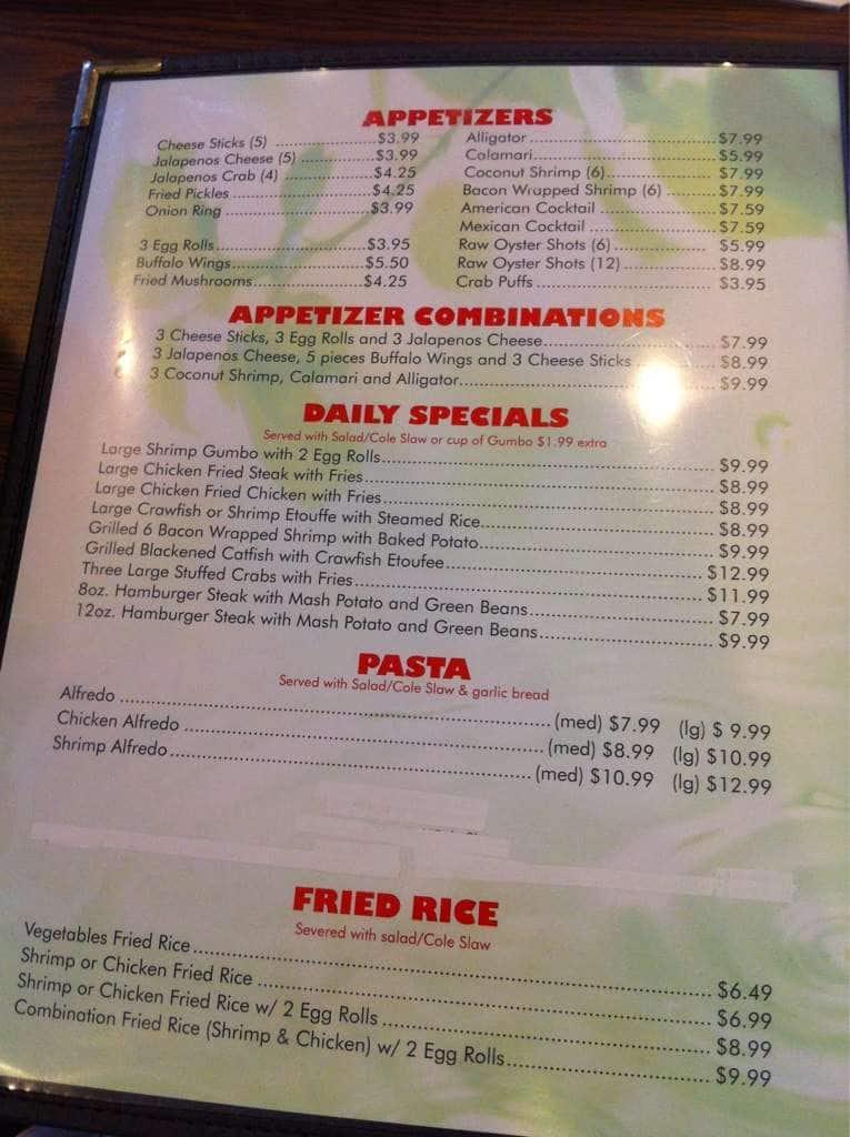 Menu at Red River Seafood & Steakhouse, Pineville