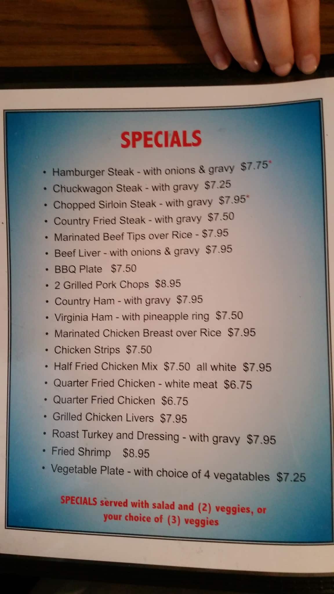 Tommy S Family Restaurant Menu