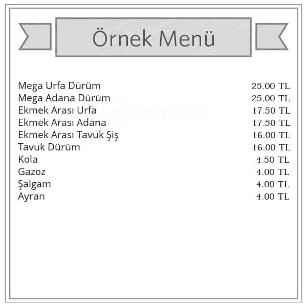 A C T Durum Menu Menu For A C T Durum Yeldegirmeni Istanbul