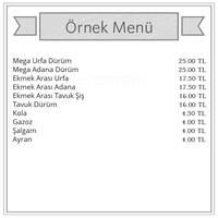 A C T Durum Menu Menu For A C T Durum Yeldegirmeni Istanbul