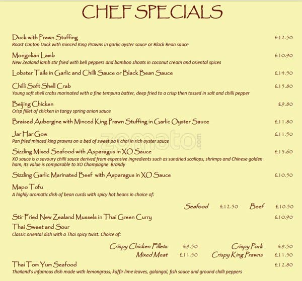 Menu at Wing Hing Chinese Restaurant (Didsbury), Manchester