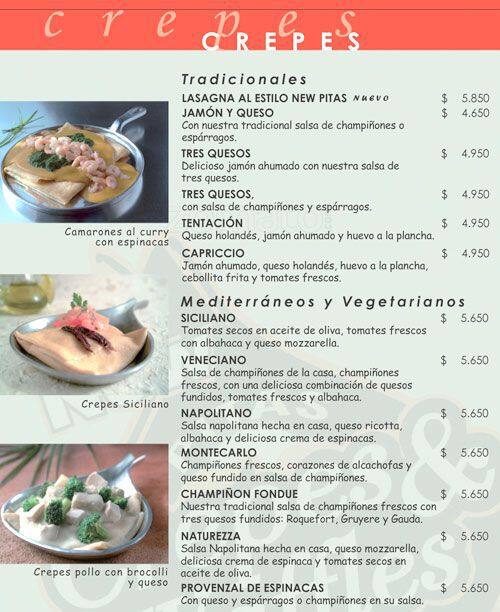New Pitas Crepes & Waffles Tea and Coffee Menu Zomato Chile
