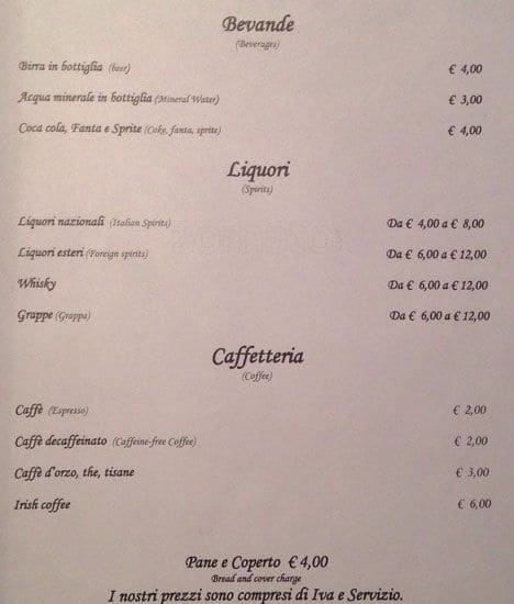 Menu di Gente Di Mare 