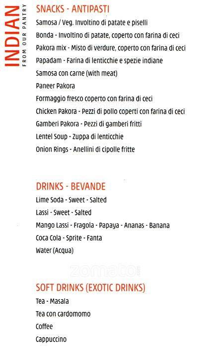 Maharajah Menu Menu For Maharajah Monti Roma