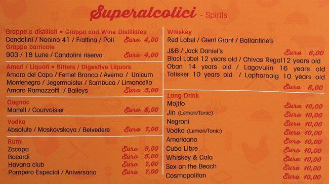 Menu di Johnny Gallo 