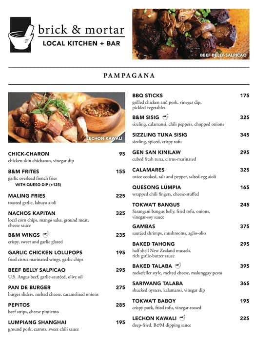 Brick & Mortar Menu, Menu for Brick & Mortar, Bonifacio Global City