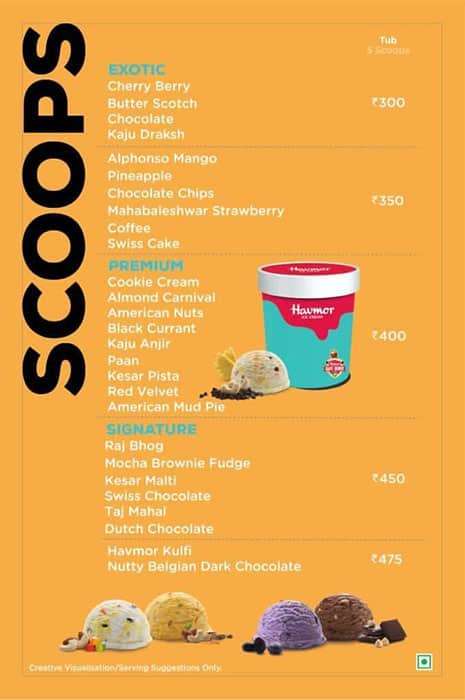 Menu of Havmor Havfunn Ice Cream, Thuraipakkam, Chennai