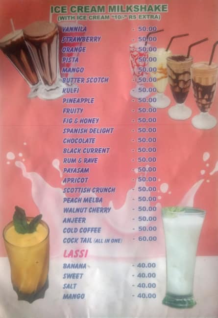 Priya Juice And Cakes menu