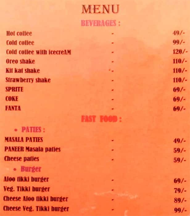 res menu