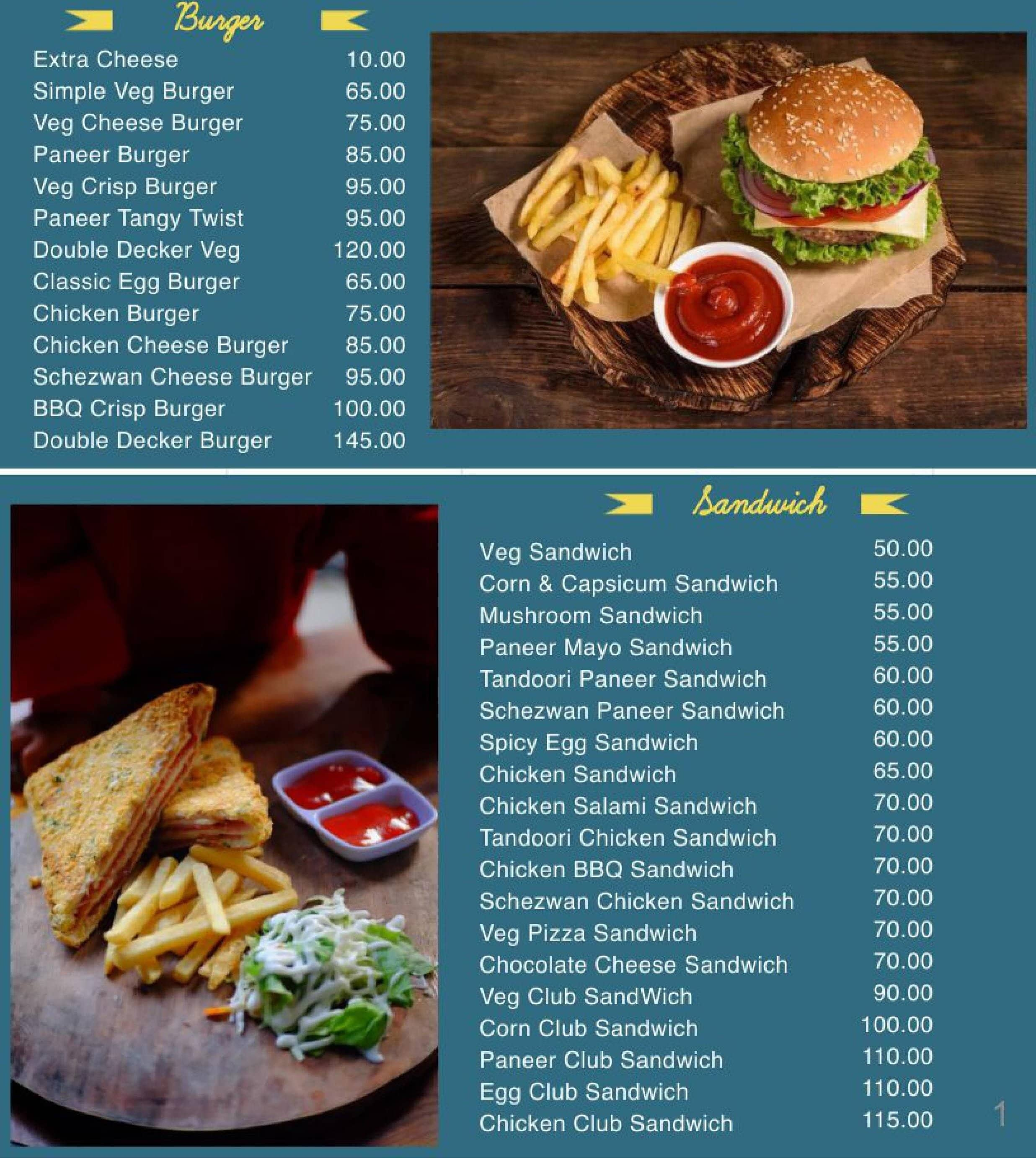 Menu of Burgerlicious, Pallavaram, Chennai