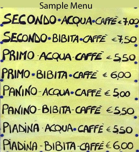 Menu di Gold Finch Bar 