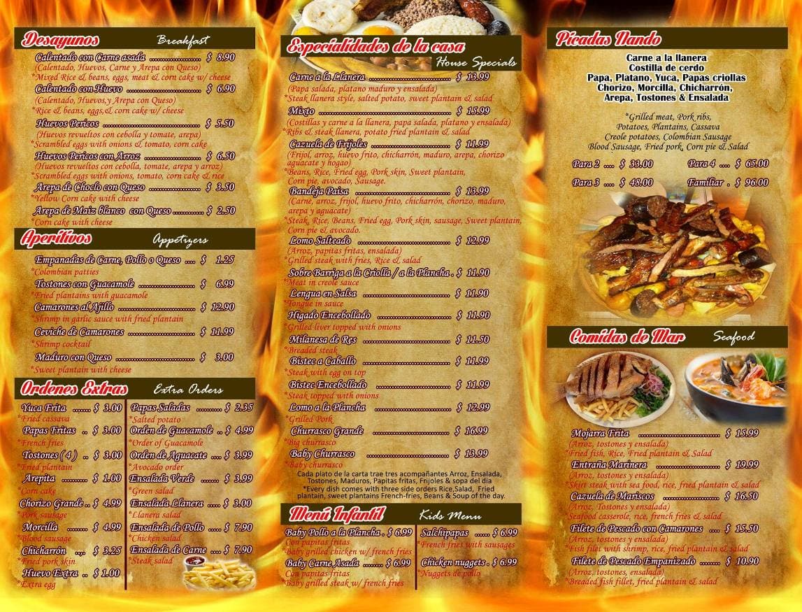 Menu at Rancho Nando steakhouse, Pembroke Pines, 11252 Pines Blvd.