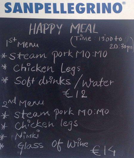 Menu di Nepal Restaurant 