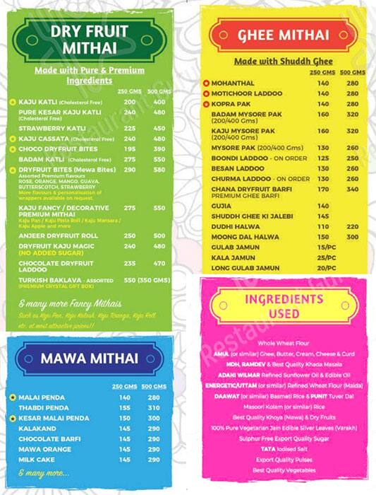 Menu of HanuRam Foods Alkapuri Vadodara Menu of HanuRam Foods Alkapuri Vadodara
