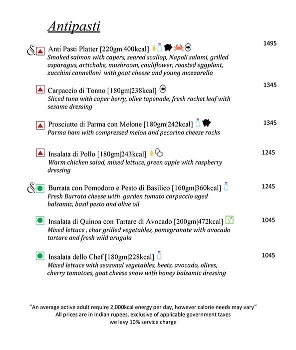 Sevilla menu