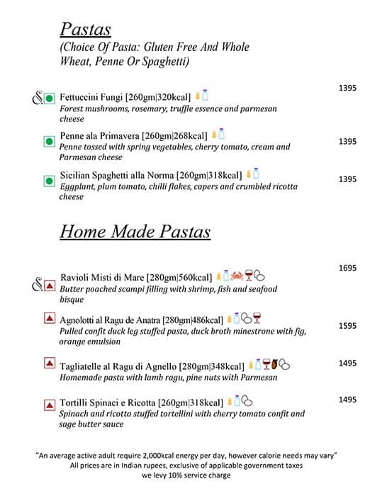 Sevilla menu