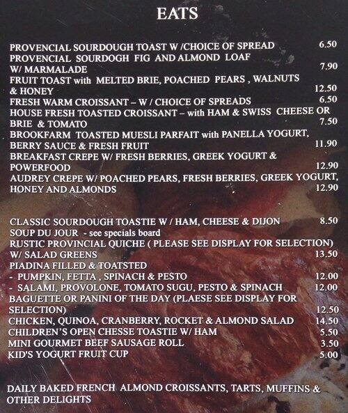 Alleycat Cafe Menu, Menu for Alleycat Cafe, Canterbury, Melbourne