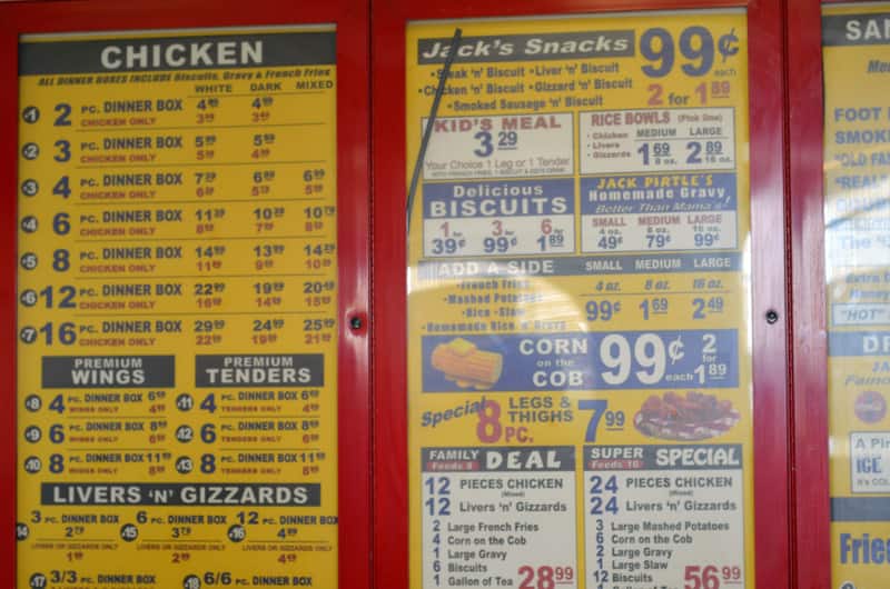 Jack Pirtle Fried Chicken Menu Urbanspoon/Zomato
