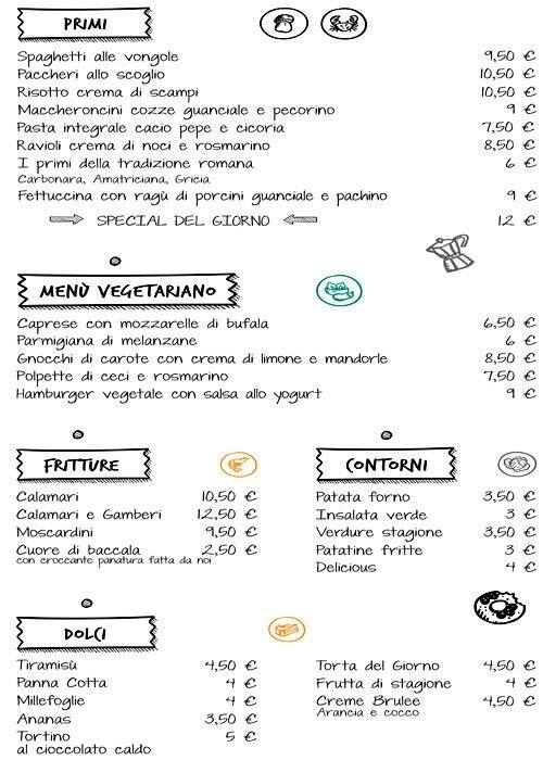 Menu di Ristorante Fame 