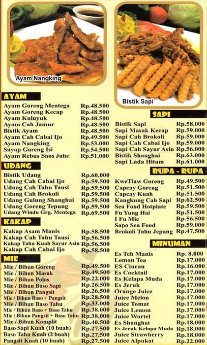  Restoran  499 Menu  Menu  for Restoran  499 Cikutra Bandung 