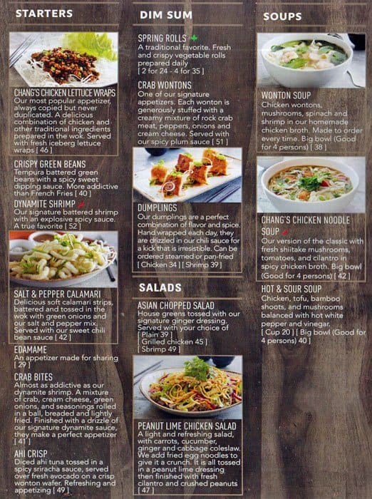 Pf Changs Printable Menu With Prices Printable Templates