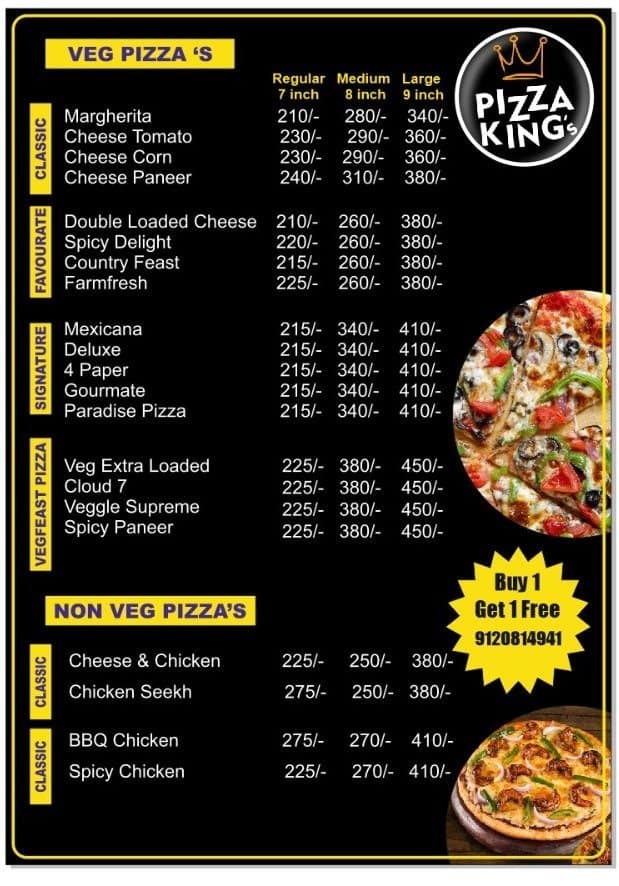 Menu of Lakhnavi Nawabo Ka Pizza, Indira Nagar, Lucknow