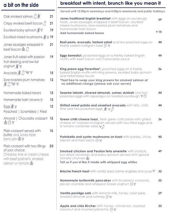 Jones The Grocer Menu, Menu for Jones The Grocer, Al Safa, Dubai Zomato