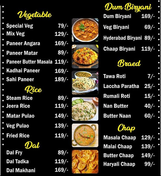 Menu of Skylite Cafe, Gomti Nagar, Lucknow