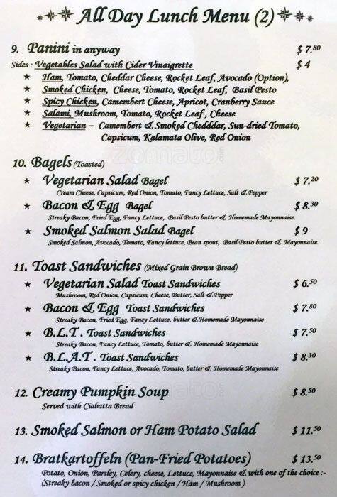 Cafe. 51 Menu.pdf Menu at Cafe 51, Wellington