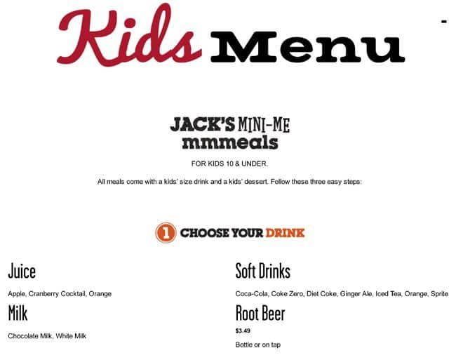 Menu at Jack Astor's Bar & Grill Airport, Toronto, 25 Carlson Ct
