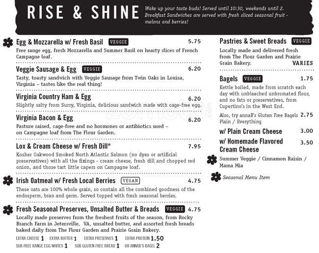 The Urban Farmhouse Market & Cafe Menu - Urbanspoon/Zomato