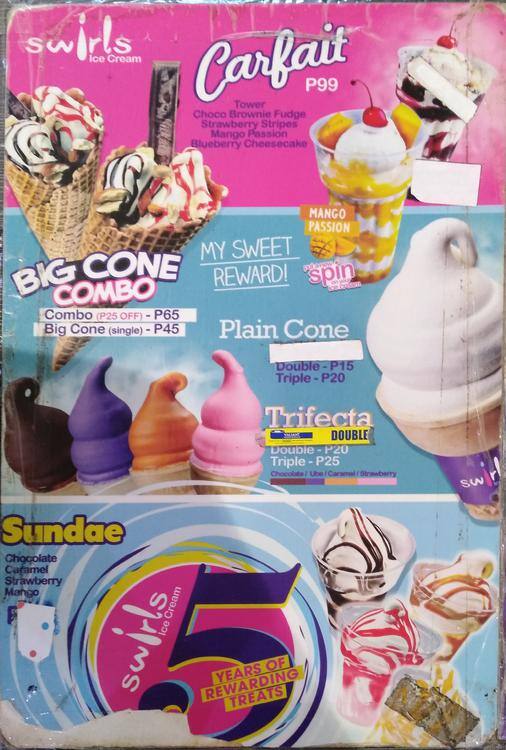 Carta de Swirls Ice Cream