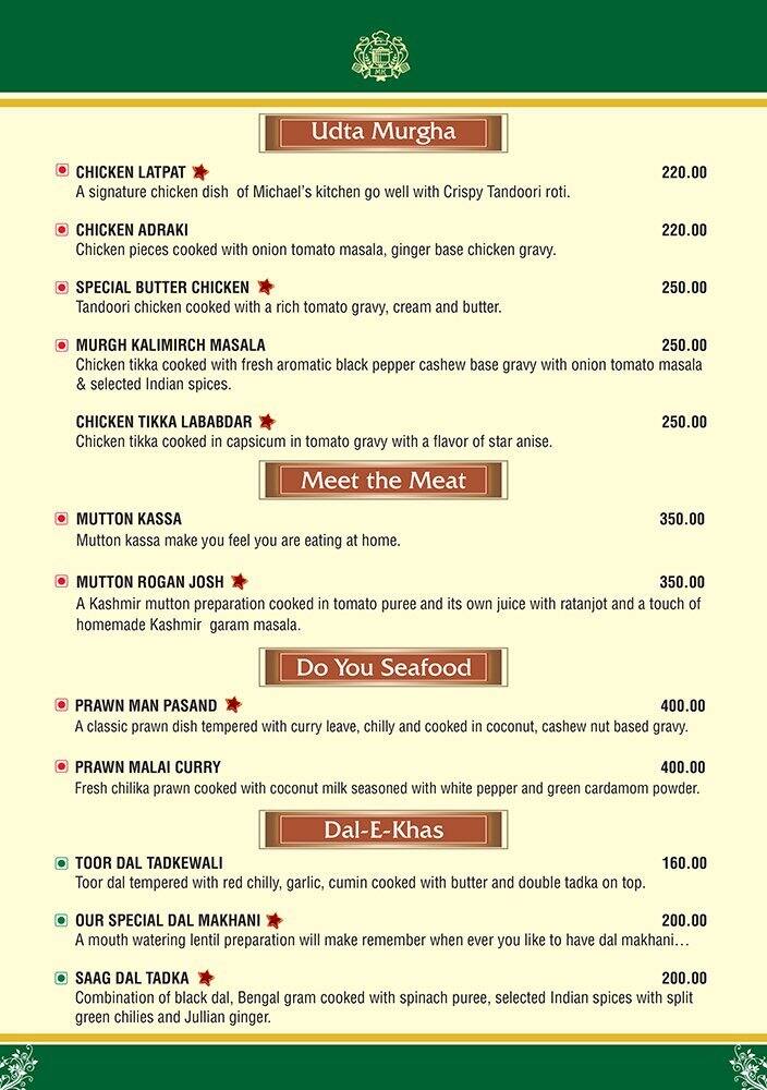 Michael S Kitchen Menu Menu For Michael S Kitchen Gajapati Nagar Bhubaneshwar
