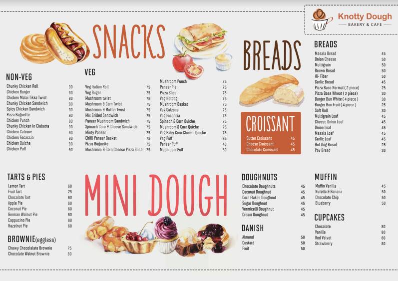 Knotty Dough Bakery & Cafe Menu Zomato