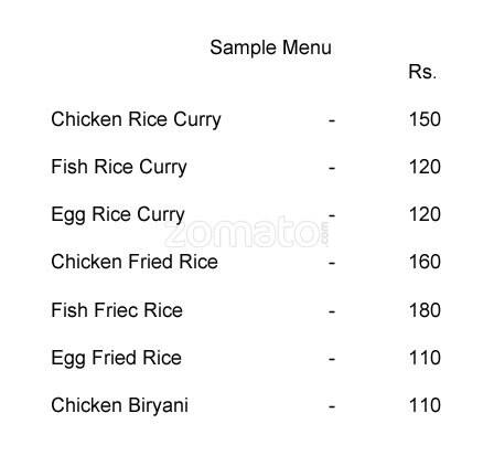Healthy Cafe menu
