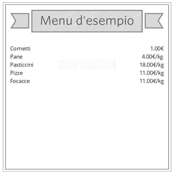 Menu di L'Angolo Del Panettiere 