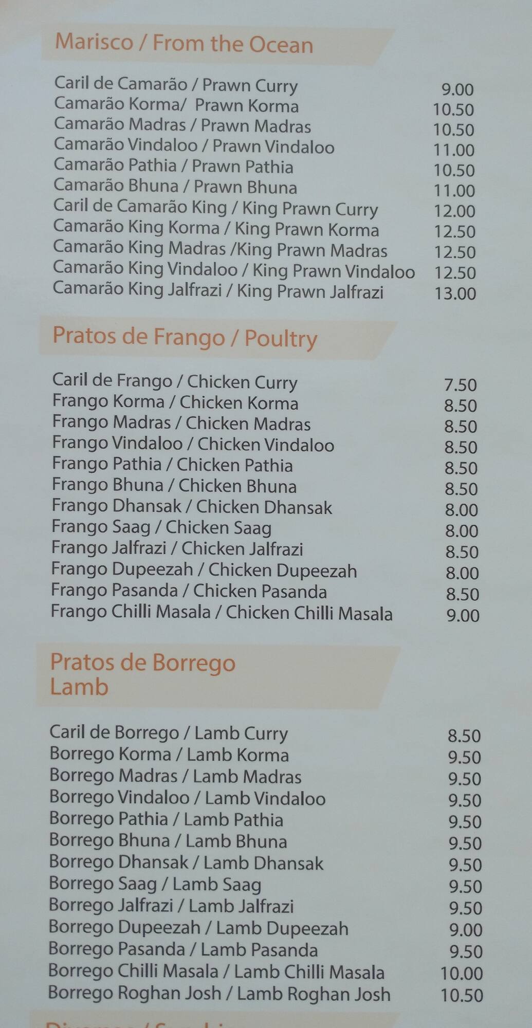 Menu at Ashoka Kebab House Restaurant, Lagos