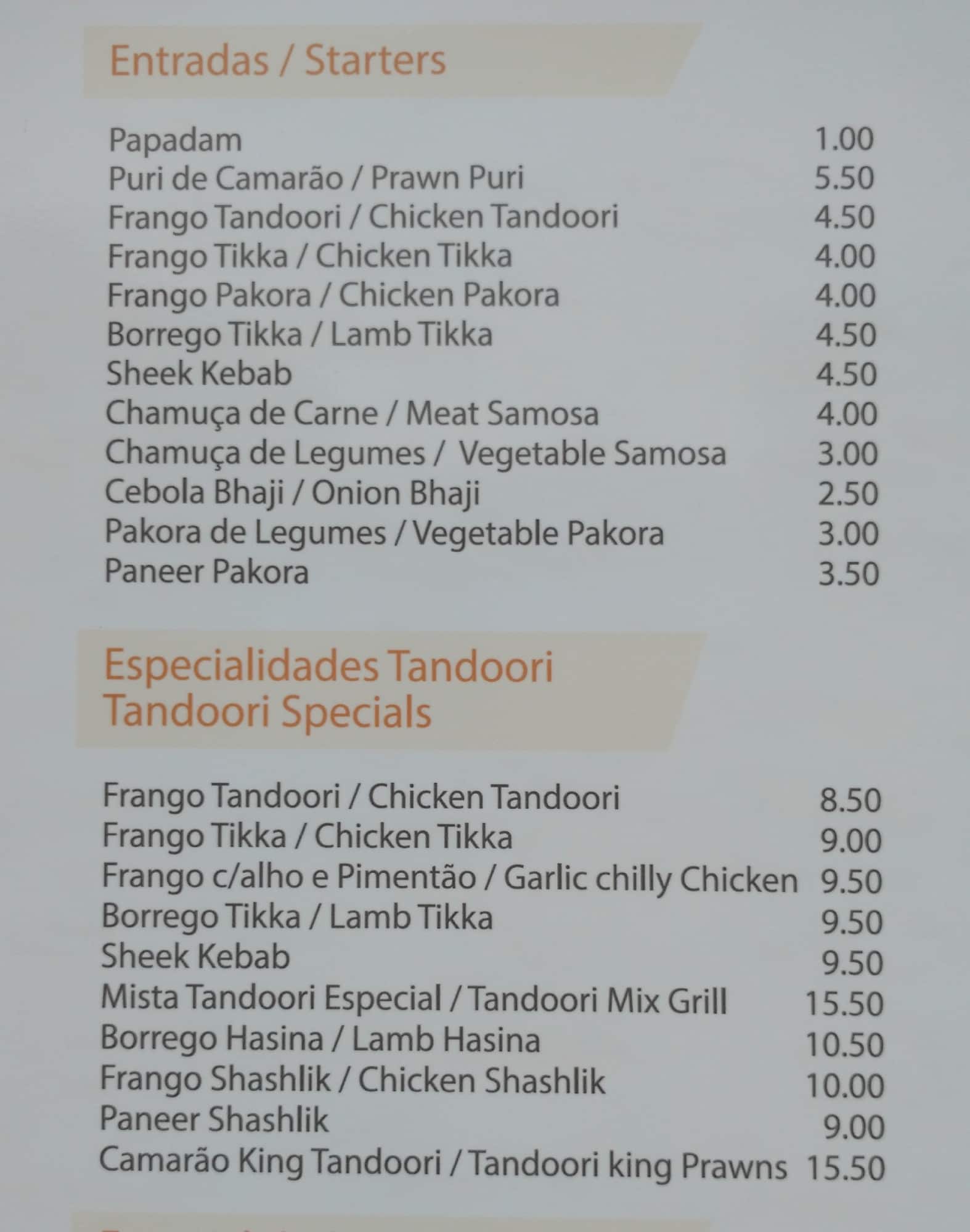 Menu at Ashoka Kebab House Restaurant, Lagos