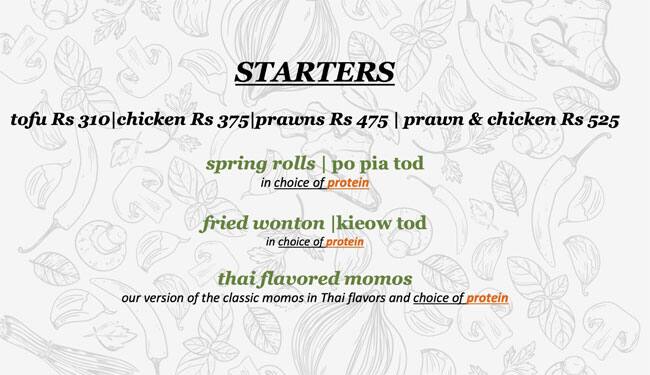 Menu at Kin Thai, Gurugram
