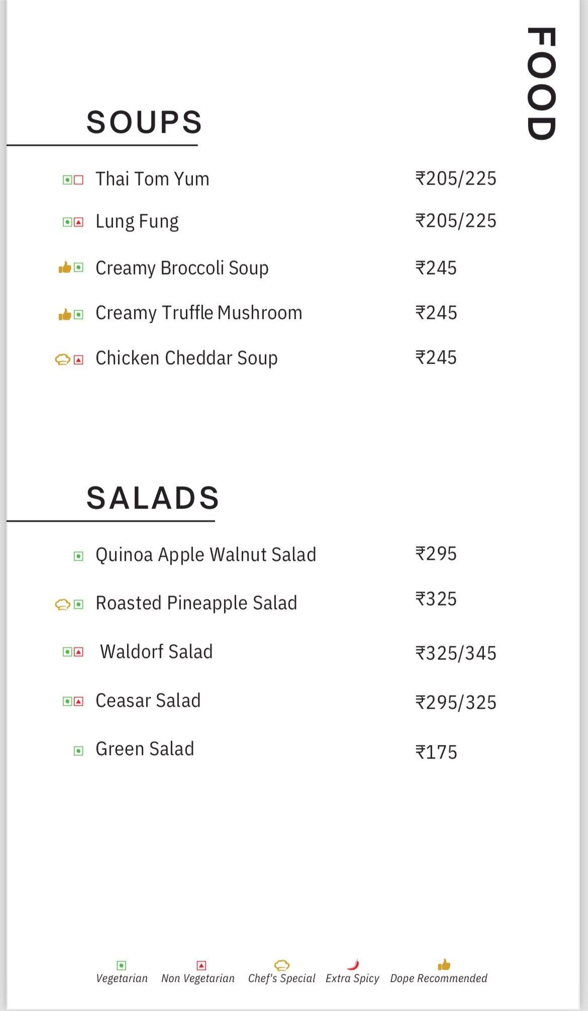 Menu of Dope, Rajpur, Dehradun